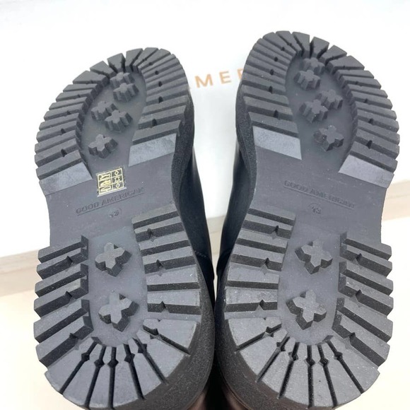 Good American Chelsea Lug Sole Combat Boots In Black Size 13 New - Picture 7 of 9